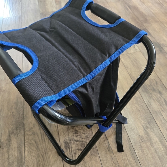 PGA Tour Spectator Black/Blue Folding Chairs With Backpack Cooler,new With Tags - Picture 5 of 15